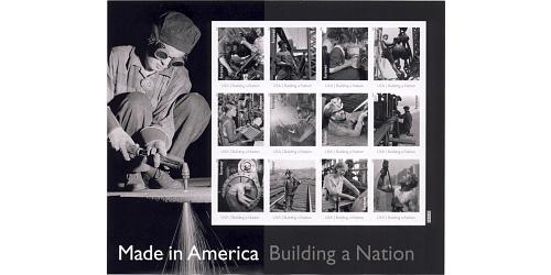 #4801 Building a Nation, Souvenir Sheet of 12, Any Margin Photograph