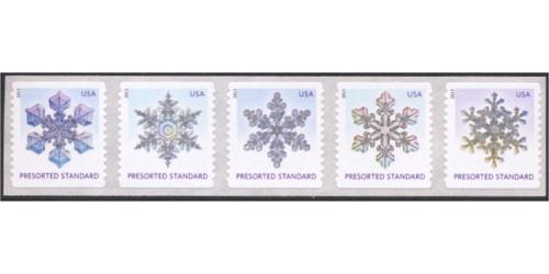 #4808-12 Snowflakes, Set of Five Coil Singles