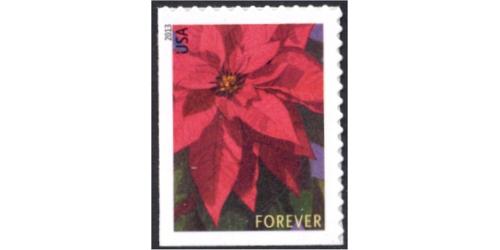 #4816 Poinsettia Plant, Booklet Single (2013)