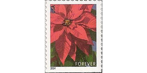 #4816b Poinsettia Plant, Booklet Single (2014)