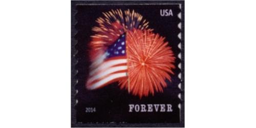 #4854 Fort McHenry Flag and Fireworks, Coil Die Cut 9½ (Potter)