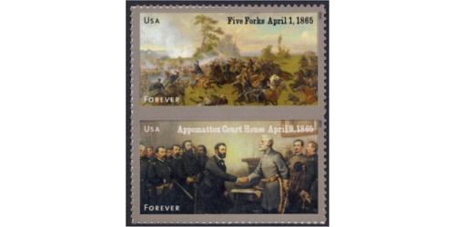 #4981a The Civil War 1865, Vertical Pair