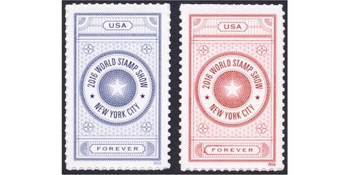 #5062-63 World Stamp Show NY-2016, Two Singles