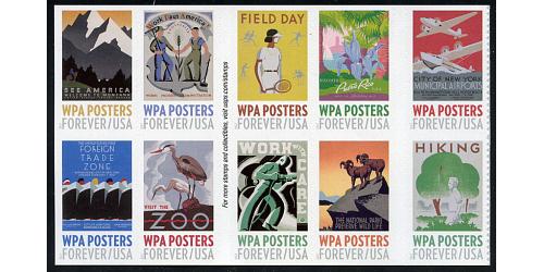 #5189a WPA Posters, Block of Ten