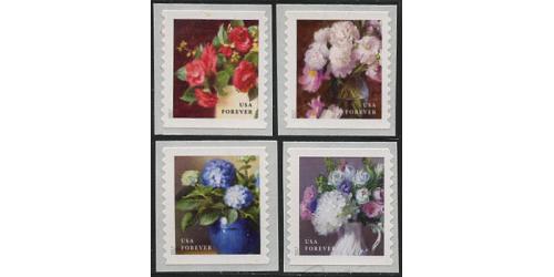 #5233-36 Flowers from the Garden, Coil Set of Four Singles