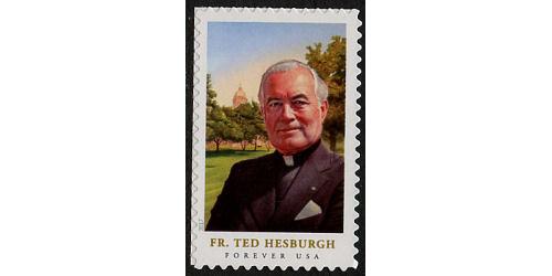 #5241 Father Theodore Hesburgh, Notre Dame President, Sheet Stamp