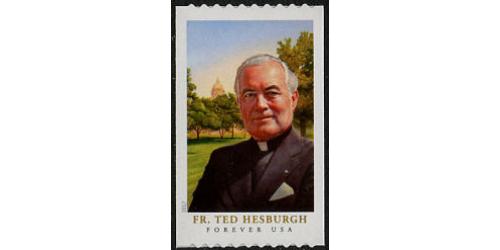 #5242 Father Theodore Hesburgh, Notre Dame President, Coil Version