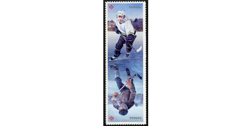 #5253ji Canada (#3040-41) Joint Issue Hockey, Booklet Pair