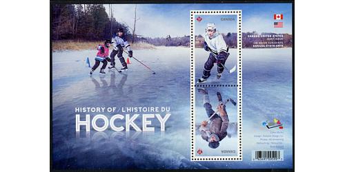 #5253ji Canada (#3036)  Joint Issue Hockey, Souvenir Sheet