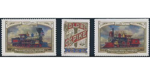 #5378-80 Transcontinental Railroad, 150th Anniversary, Set of Three Singles