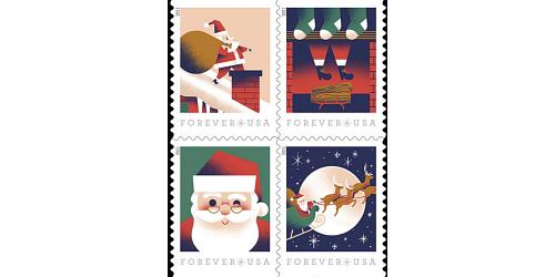 #5647a A Visit from St. Nick, Block of Four