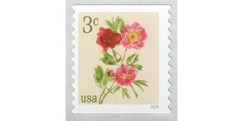 #5904 3¢ Peonies, Coil