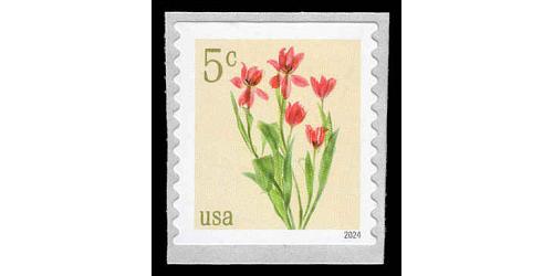 #5905 5¢ Red Tulips, Coil