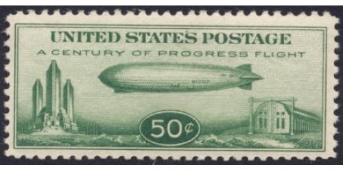#C18  50¢ Graf Zeppelin, Green, NH