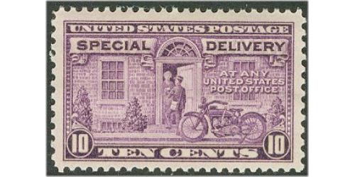 #E15, 10¢ Motorcycle Delivery, 11x10½