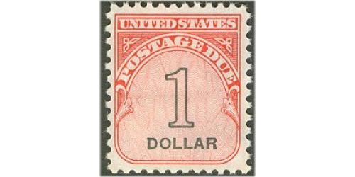 #J100 $1.00 Postage Due, Dull Gum
