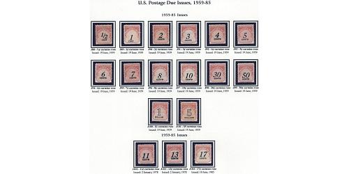 # J88-104 Postage Due, Complete Set of 17