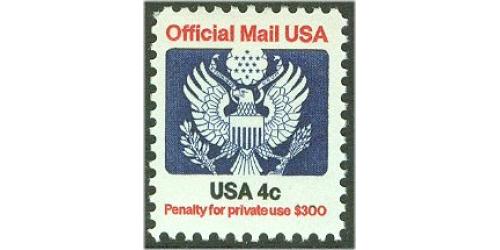 #O128 4¢ Official Mail