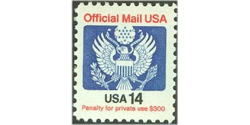 #O129A 14¢ Official Mail
