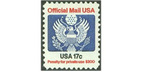 #O130 17¢ Official Mail