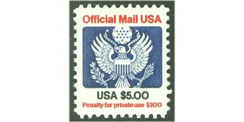 #O133 $5.00 Official Mail