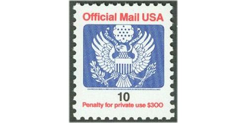 #O146A 10¢ Official Mail