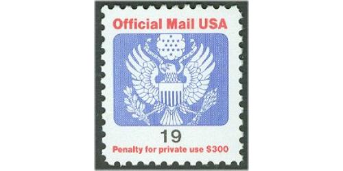 #O147 19¢ Official Mail