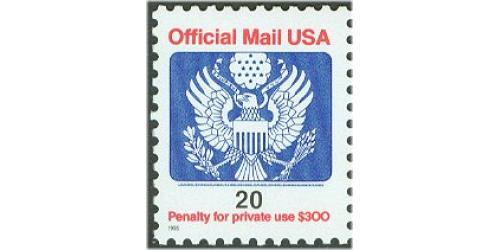 #O155 20(¢) Official Mail (No ¢ sign)