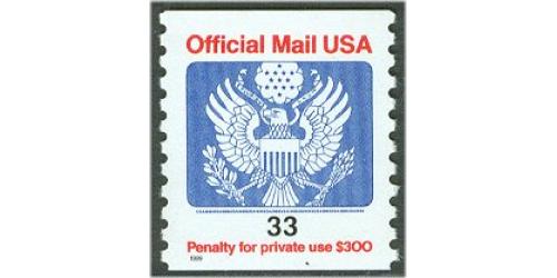 #O157 33¢ Official Mail Coil, Eagle