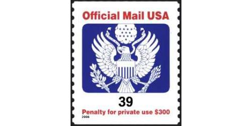 #O160 39¢ Official Mail Coil, Eagle