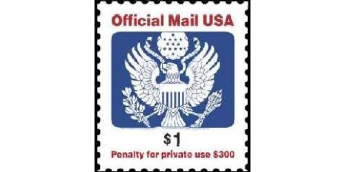 #O161 $1.00 Official Mail, Eagle