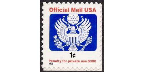 #O163 1¢ Official Mail, Eagle Self-adhesive