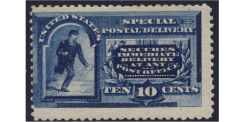 # E2, 10¢ Messenger Running, Blue, NH