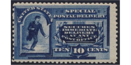 # E2, 10¢ Messenger Running, Blue, NH