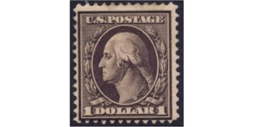 #312 $1 Washington, Violet Brown, Thin