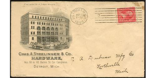 #250 2¢ Washington Type I, Strelinger Hardeware