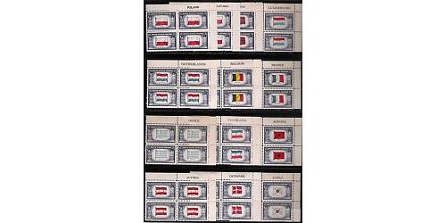# 909-21 Overrun Nations, Set of 13 Plate Blocks
