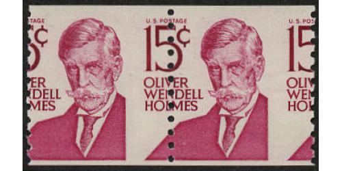 #1305Ei Oliver W. Holmes, Dry Gum, Misperfed Pair