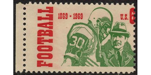 #1382 College Football, Perforation Shift to Right
