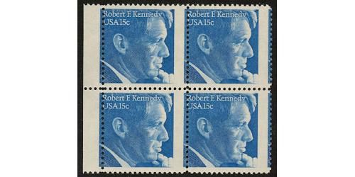 #1770 Robert Kennedy, Miscut Block of Four