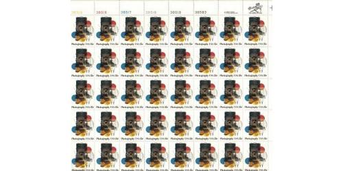 #1758 Photography, Complete Sheet of 40 Stamps