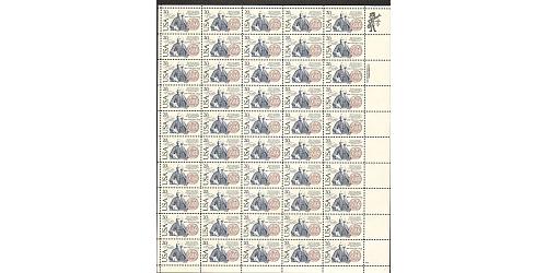 #2036 Franklin Sweden Treaty, Sheet of 50 Stamps