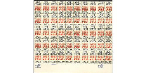 #2053 Civil Service, Sheet of 50 Stamps