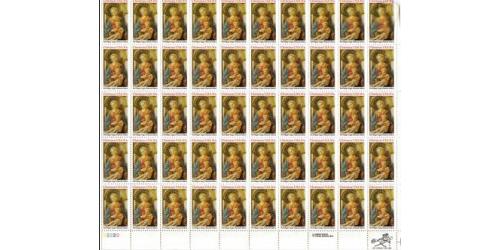 #2107 Christmas Lippi Madonna & Child,  Sheet of 50 Stamps