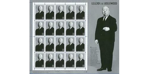 #3226 Alfred Hitchcock Legends of Hollywood Souvenir Sheet of 20