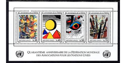 #150 WFUNA, Souvenir Sheet (Geneva)