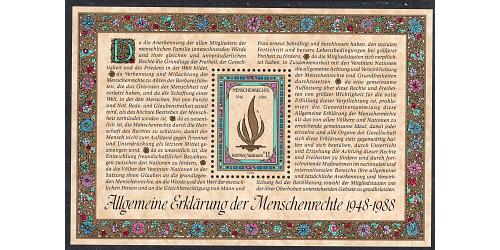 #087 Declaration of Human Rights, Souvenir Sheet (Vienna)