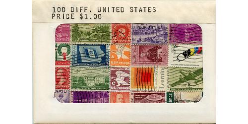 100 Different used United States Stamps