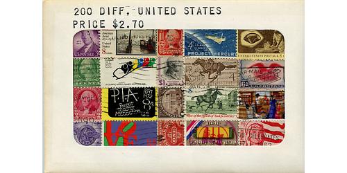 200 Different Used United States Stamps