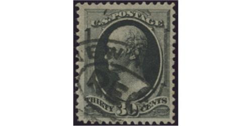 #190 30¢ Alexander Hamilton, Gray Black, VF-XF APS Certificate